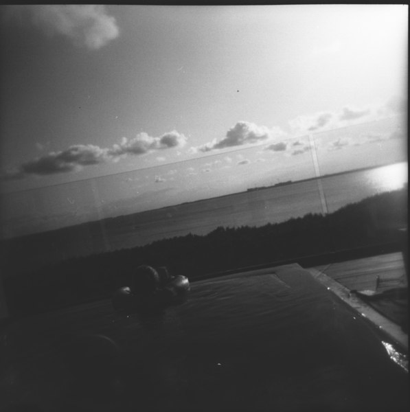 Small photo of Amy in the pool in the room